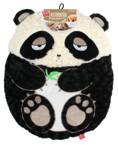 Cojín cama para mascotas GiGwi Snoozy Friendz Panda, acolchado y suave. Diseño adorable con forma de panda, ideal para perros y gatos.