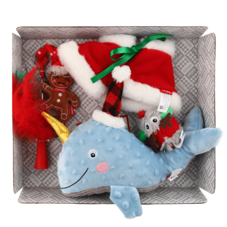 set navideño para gato GiGwi con juguetes y accesorios temáticos