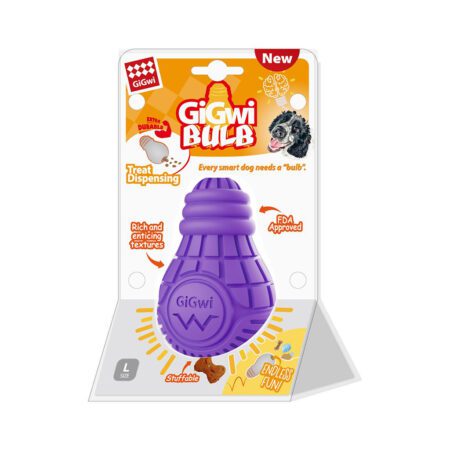 Juguete dispensador de premios para perro talla L color morado