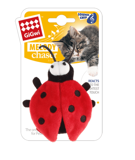 juguete mariquita con sonido para gatos Melody Chaser GiGwi