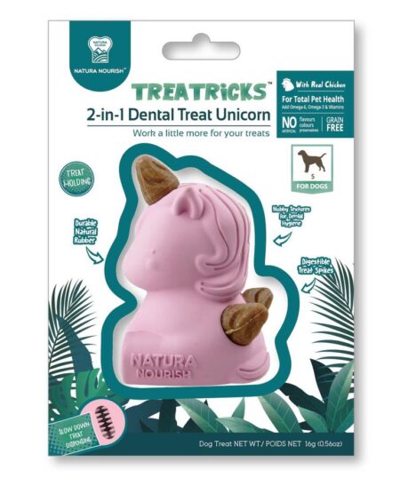Pet Treat 2 en 1 dental Unicornio (sabor pollo)