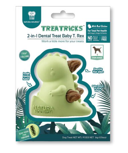 Pet Treat 2 en 1 dental Baby T. Rex (sabor pollo)