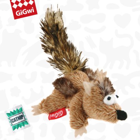 juguete ardilla con catnip para gatos GiGwi Catch & Scratch