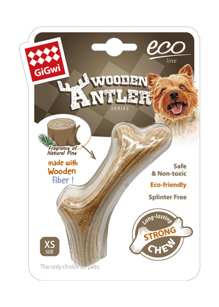 Juguete mordedor ecológico de madera para perros talla XS