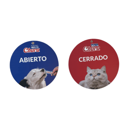 CARTEL ABIERTO CERRADO INABA