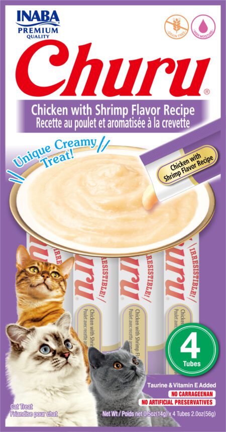 Churu Pollo con Camarón (paquete conteniendo 4 tubitos)