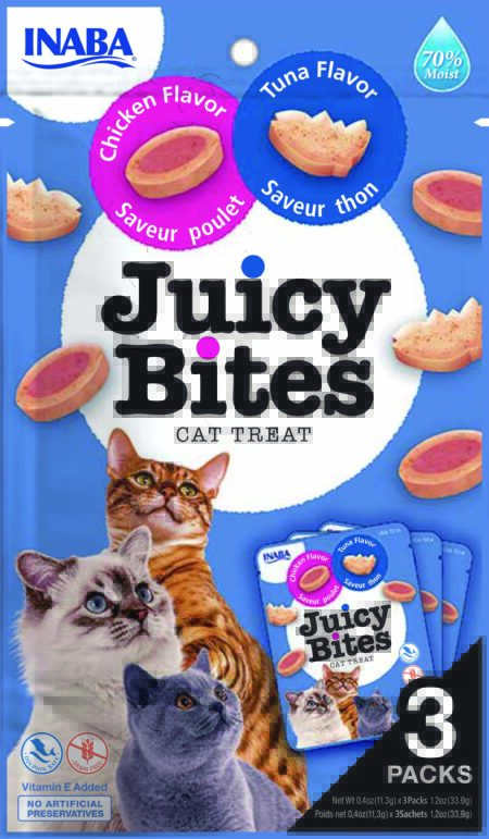 Juicy Bites Atún y Pollo (paquete conteniendo 3 sobres)